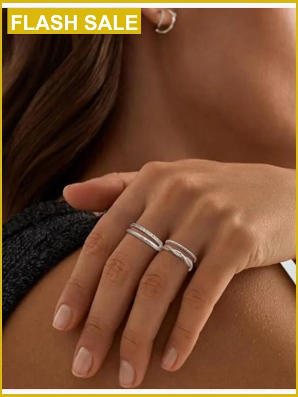 Dainty 14K Gold Plated Stacking Rings Set Cubic Zirconia Thin Ring Trendy
